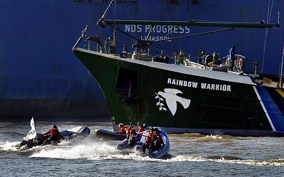 De tweede Rainbow Warrior.  Foto ANP