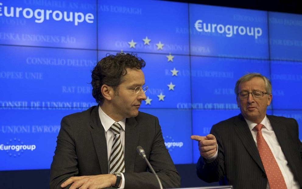 Dijsselbloem en Juncker. Foto ANP