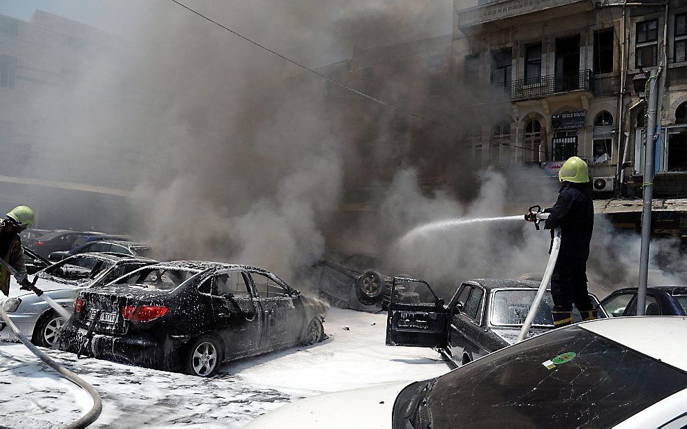 Explosies in Damascus. Foto EPA