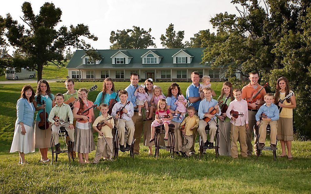 De Duggar Family, inclusief schoondochter, kleinkind en (schoon)moeder. Foto Scott Enlow / TLC