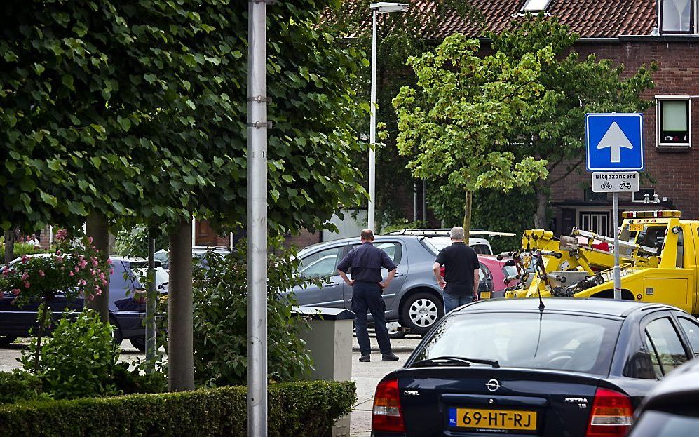 Onderzoek op het Aakplein in Utrecht. Foto ANP