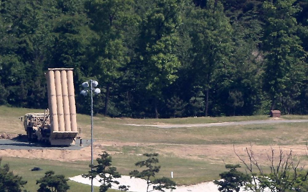 Raketafweersysteem THAAD in Zuid-Korea. beeld EPA