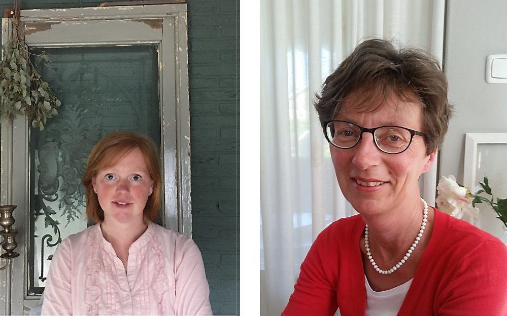 Links Marianne Bout uit Putten en rechts Marijke Boele uit Oud-Beijerland. beeld RD