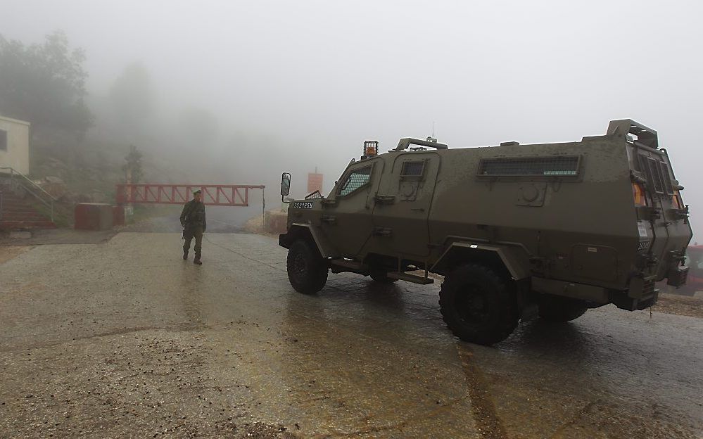 Israelische militairen bij de berg Hermon. Foto EPA