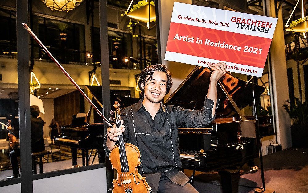 Violist Shin Sihan. beeld Grachtenfestival, Melle Meivogel