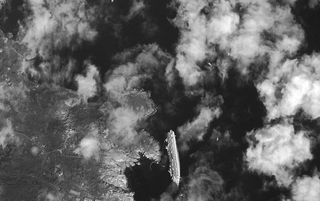 Satellietfoto Costa Concordia. Foto EPA