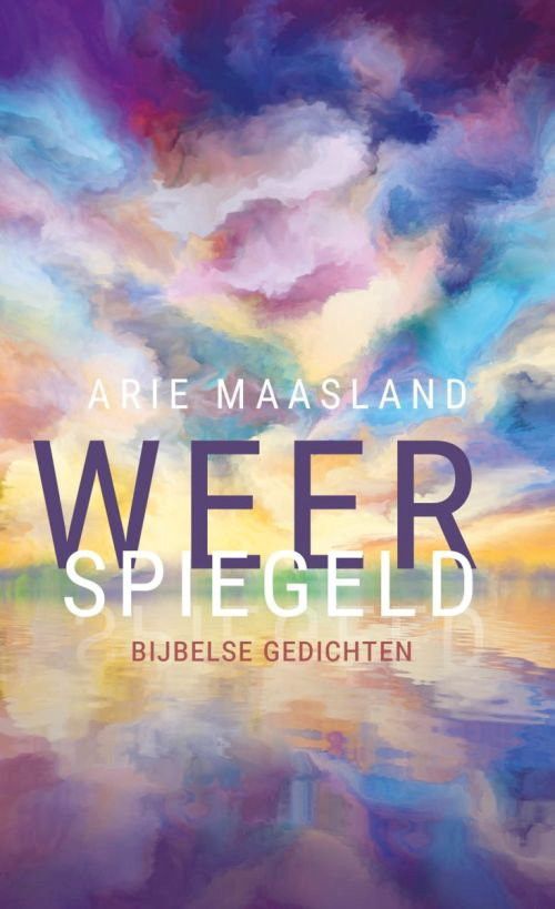 Boekomslag met een abstracte weergave van een veelkleurige lucht. In het midden staat de titel van het boek en erboven de auteur.