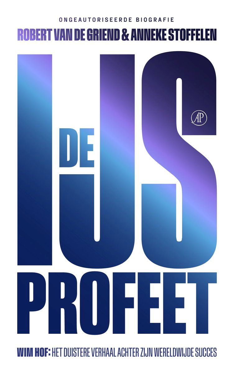Boekomslag met de titel in paarsblauwe letters op een witte ondergrond.